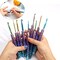 9 Pieces Magic Mermaid Crochet Hoook Solft Warm Crochet Hook Kit Complete 2.0-6.0mm Aluminum Knitting Hook for Crochet Yarn Craft (Patent Pending) (Mermaid)